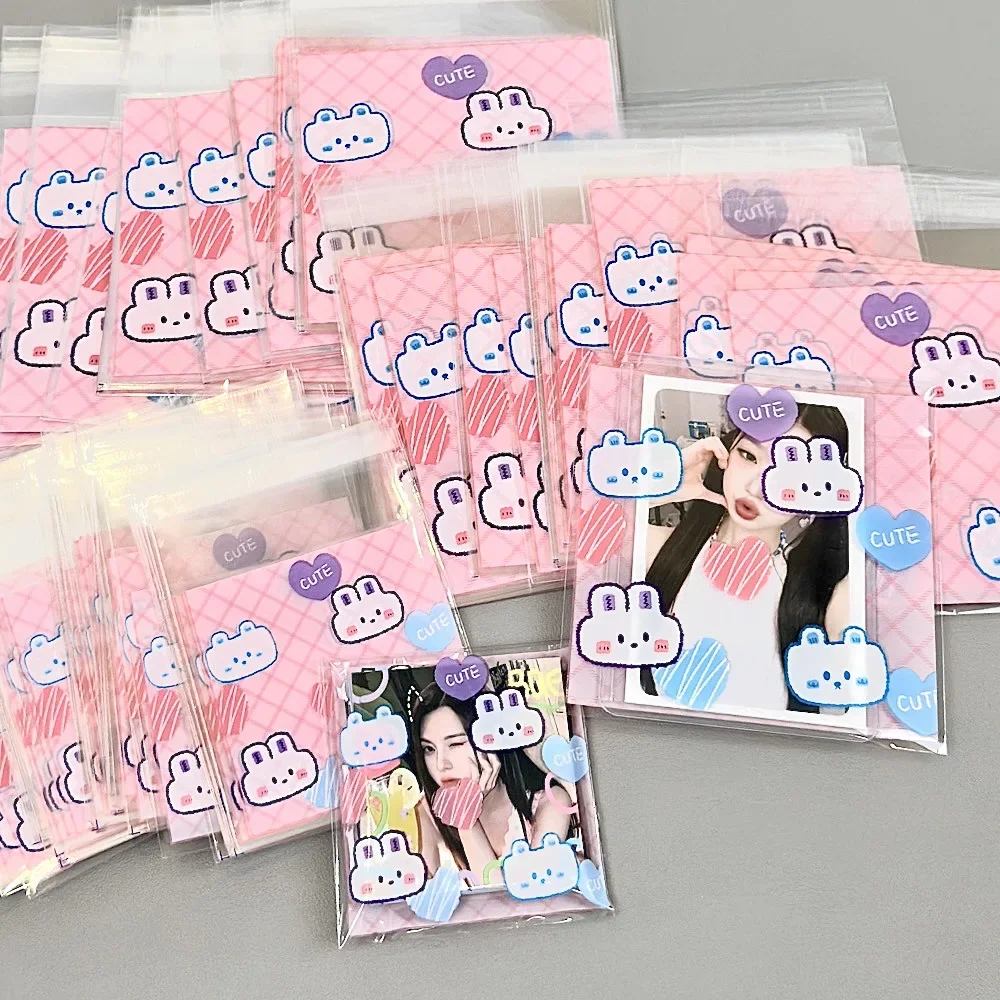 50Pcs Cute Sweetheart Bunny Square Opp Bag Kpop Idol 3-inch Photo Card DIY Decor Packing Bag Kawaii Girl Card Cookie Packaging
50Pcs Cute Sweetheart Bunny Square Opp Bag Kpop Idol 3-inch Photo Card DIY Decor Packing Bag Kawaii Girl Card Cookie Packaging
