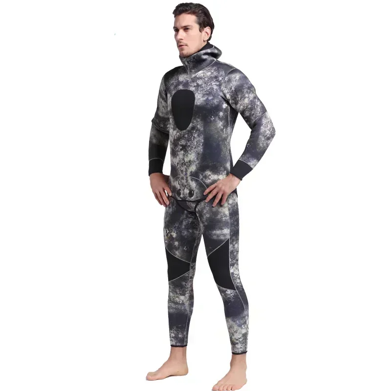 Flexible 5MM Cold-proof Wetsuit Warm Winter Swimming Long-sleeved One-piece Swimsuit Fishing Suit Split-piece Hooded Surf Suit
Flexible 5MM Cold-proof Wetsuit Warm Winter Swimming Long-sleeved One-piece Swimsuit Fishing Suit Split-piece Hooded Surf Suit