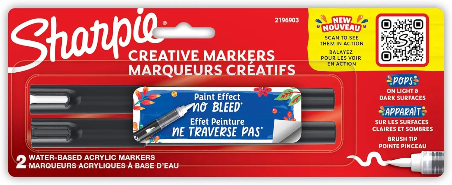 Acrylic Markers Brush Tip Set of 2 for Art Projects
Acrylic Markers Brush Tip Set of 2 for Art Projects