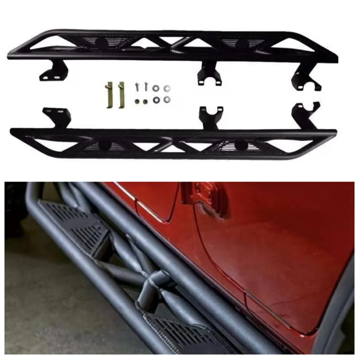 JK JL JT 4-Door Steel Side Step Body Parts Accessory Plastic Compatible Wrangler 4x4 Auto Offroad Accessories for Wrangler Jeeps
JK JL JT 4-Door Steel Side Step Body Parts Accessory Plastic Compatible Wrangler 4x4 Auto Offroad Accessories for Wrangler Jeeps