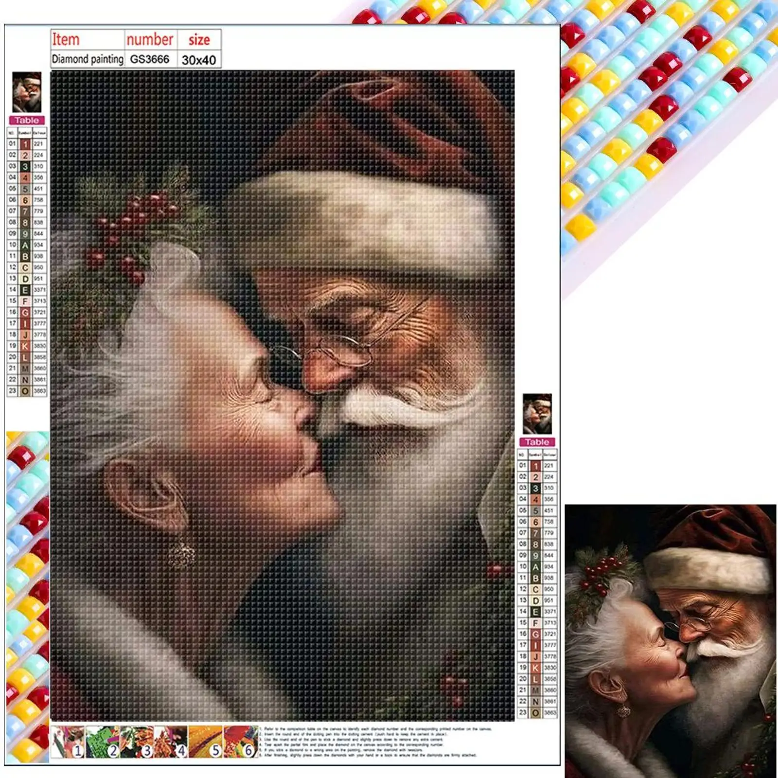 5D DIY Full Square Drill Diamond Painting Xmas Old Couple Kit Home Decor 30x40cm
5D DIY Full Square Drill Diamond Painting Xmas Old Couple Kit Home Decor 30x40cm