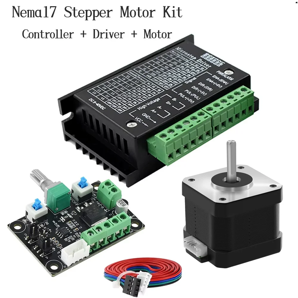 Nema17 17HS4401 Комплект драйверов шагового двигателя TB6600 4A MKS OSC Регулируемая скорость вперед и назад для раздвижного стола гравера с ЧПУ
Nema17 17HS4401 Комплект драйверов шагового двигателя TB6600 4A MKS OSC Регулируемая скорость вперед и назад для раздвижного стола гравера с ЧПУ