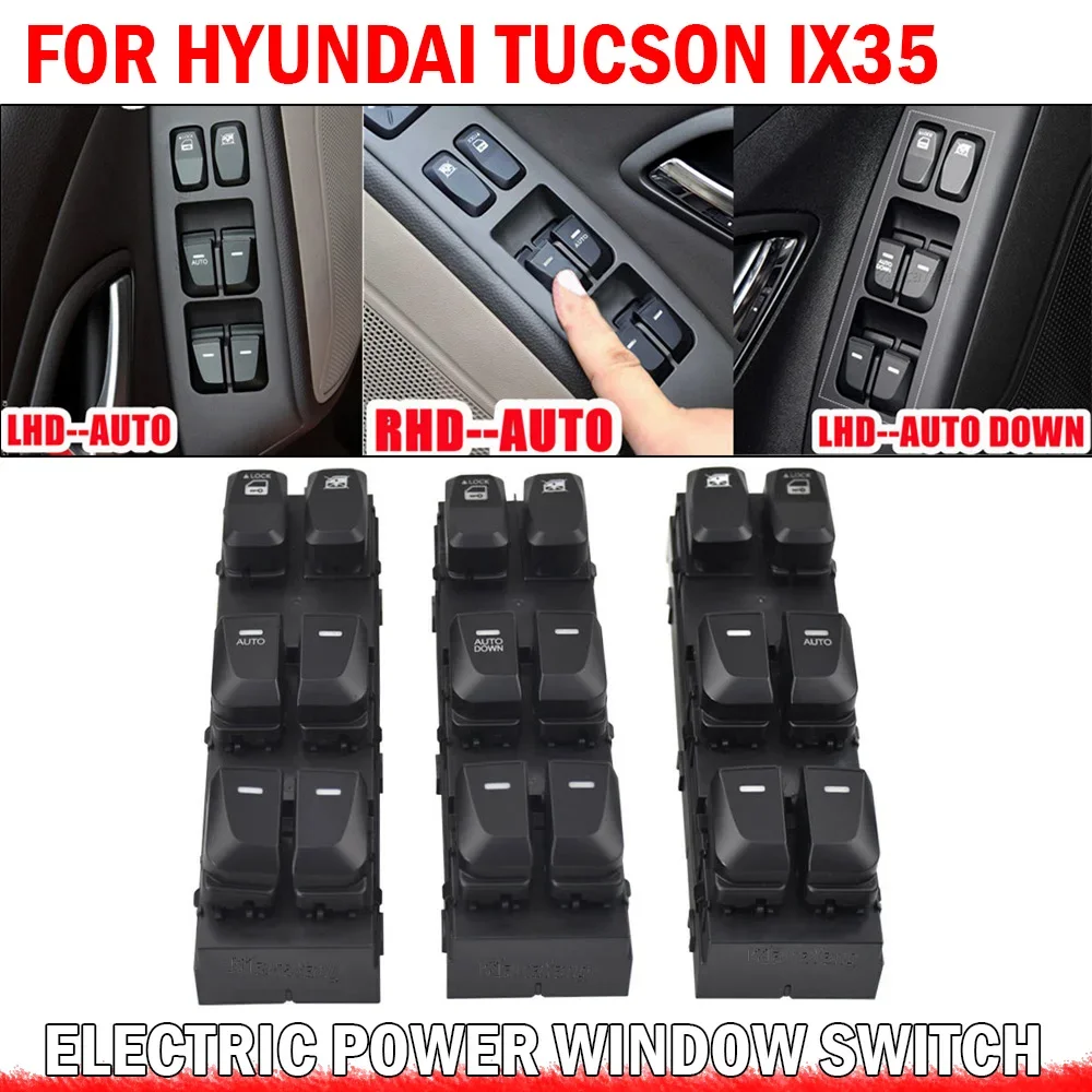 Левый и правый передний главный переключатель окна, кнопка пассажира для Hyundai Tucson IX35 2010 2011 2012 2015 
Левый и правый передний главный переключатель окна, кнопка пассажира для Hyundai Tucson IX35 2010 2011 2012 2015