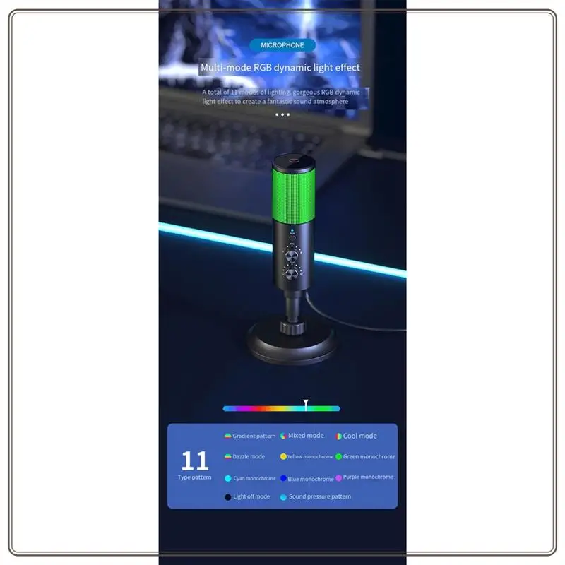 USB Live Microphone RGB Микрофон Проводной емкостный микрофон Караоке-микрофон для записи игр K Song
USB Live Microphone RGB Микрофон Проводной емкостный микрофон Караоке-микрофон для записи игр K Song