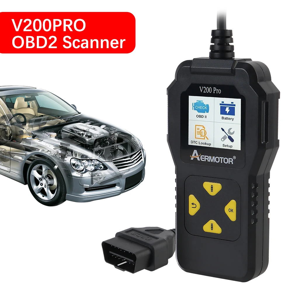Диагностические инструменты Устройство считывания кодов OBD2 Прозрачный автомобильный сканер OBD 2, аккумулятор двигателя, датчик O2, универсальный тестер EVAP V200 Pro
Диагностические инструменты Устройство считывания кодов OBD2 Прозрачный автомобильный сканер OBD 2, аккумулятор двигателя, датчик O2, универсальный тестер EVAP V200 Pro