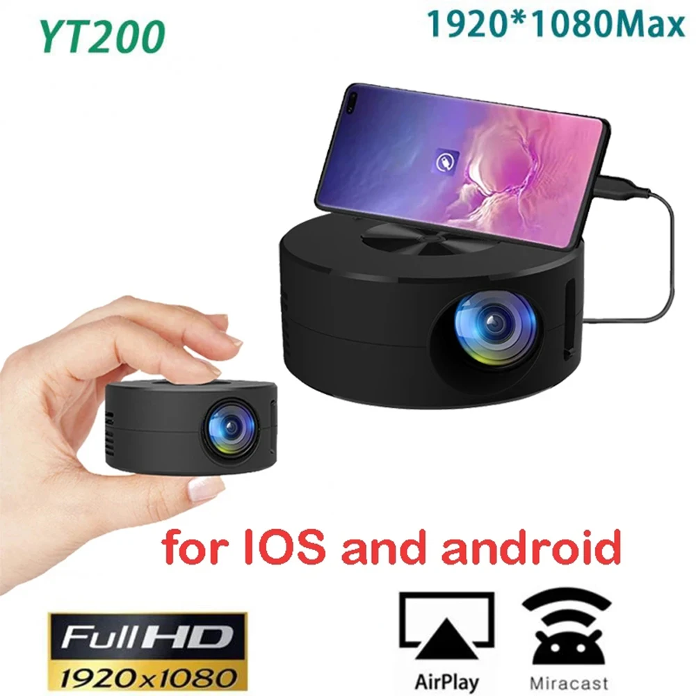 YT200 Small Portable USB Wire Projector LED Mobile Video Projector Outdoor Home theater 3D projectors for IOS Android
YT200 Small Portable USB Wire Projector LED Mobile Video Projector Outdoor Home theater 3D projectors for IOS Android