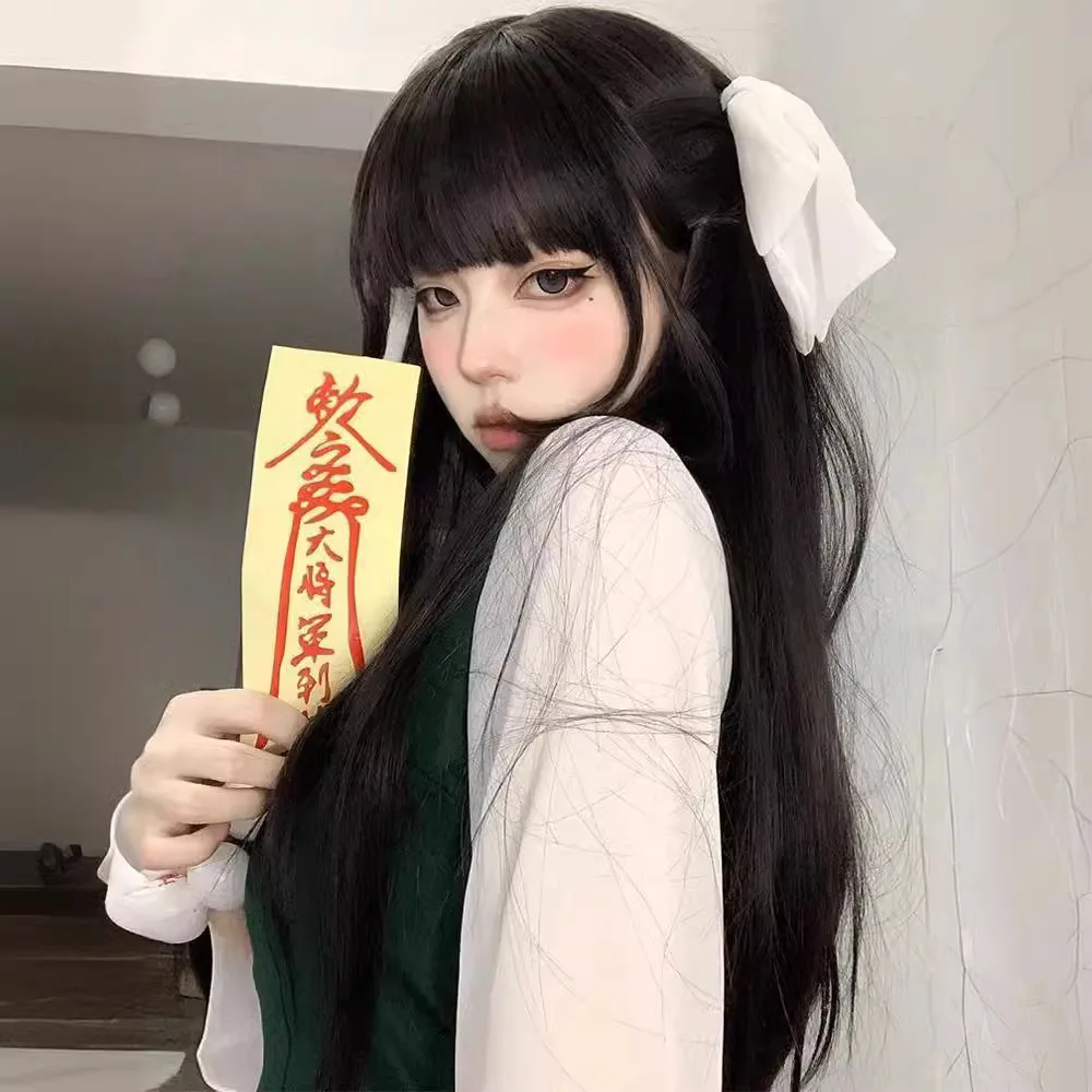 2025 Synthetic Long Straight Wig Natural Black Cosplay Full Wig with Air Bangs Soft Fiber Costume Party Daily Use
2025 Synthetic Long Straight Wig Natural Black Cosplay Full Wig with Air Bangs Soft Fiber Costume Party Daily Use