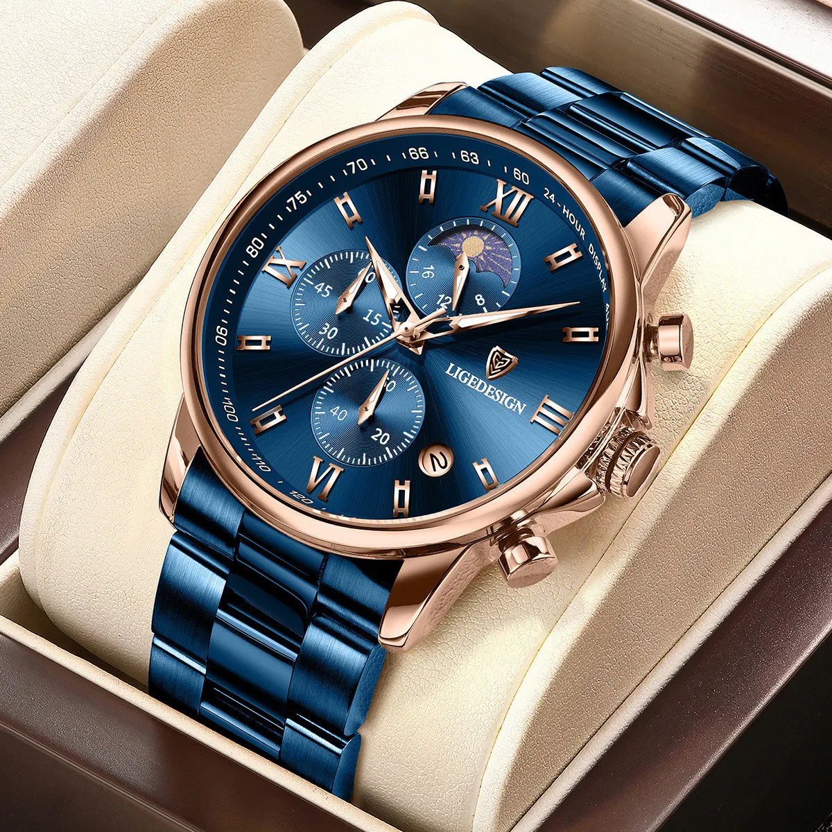 LIGE Роскошные мужские часы, модные мужские кварцевые наручные часы с календарем фаз Луны, водонепроницаемые деловые мужские часы, часы из нержавеющей стали
LIGE Роскошные мужские часы, модные мужские кварцевые наручные часы с календарем фаз Луны, водонепроницаемые деловые мужские часы, часы из нержавеющей стали