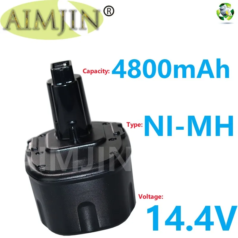 14.4V for Dewalt 4800mAh Ni-MH Replacement Battery 14.4V DC9091 DC9094 DW9091 DE9091 DE9092 14.4 Volt Cordless Power Tools
14.4V for Dewalt 4800mAh Ni-MH Replacement Battery 14.4V DC9091 DC9094 DW9091 DE9091 DE9092 14.4 Volt Cordless Power Tools