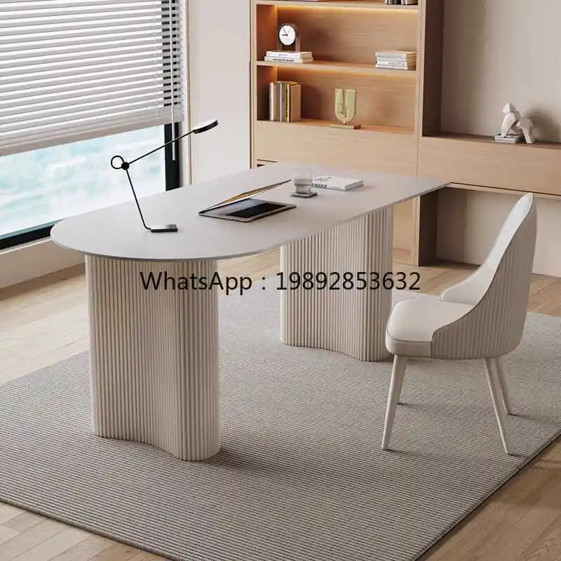 HYS light luxury desk simple household slate computer table cream wind balcony leisure desk
HYS light luxury desk simple household slate computer table cream wind balcony leisure desk