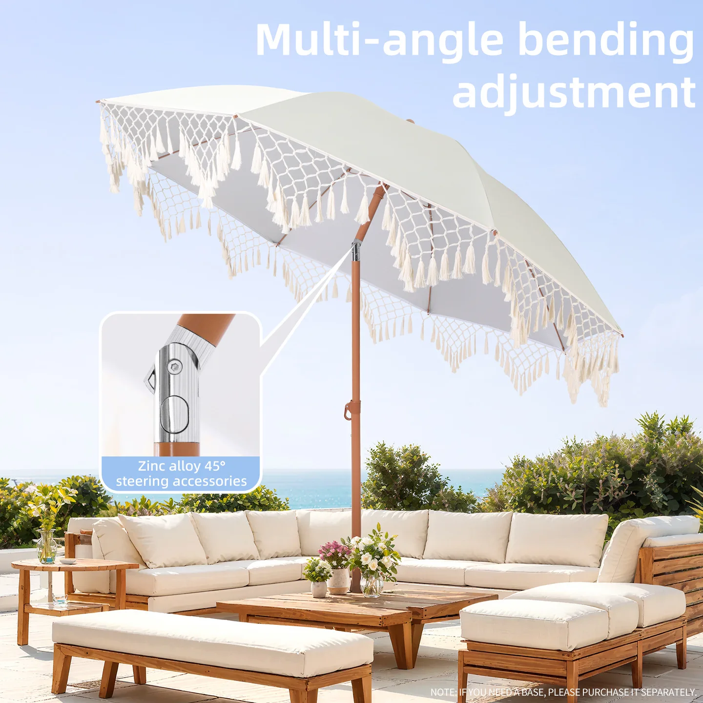 Seaside vacation beach courtyard umbrella fringed sun umbrella swimming pool sun protection terrace parasol
Seaside vacation beach courtyard umbrella fringed sun umbrella swimming pool sun protection terrace parasol