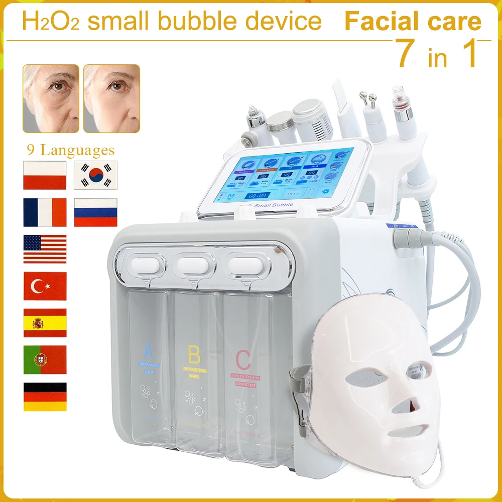 Аква-пилинг 7 в 1, машина для гидродермабразии, аква-пилинг, глубокая очистка, лифтинг лица, уход за порами, прыщами, вода, кислород, профессиональный
Аква-пилинг 7 в 1, машина для гидродермабразии, аква-пилинг, глубокая очистка, лифтинг лица, уход за порами, прыщами, вода, кислород, профессиональный