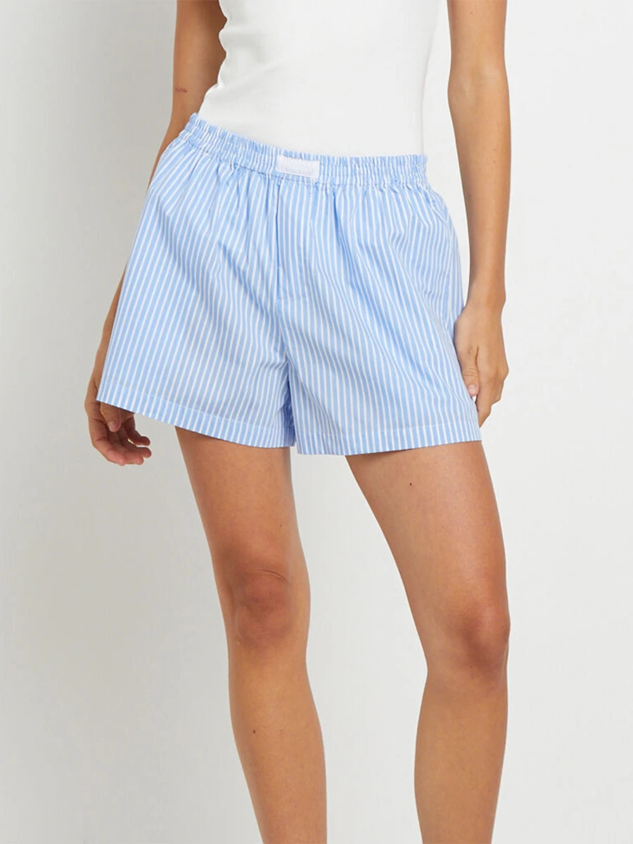 New Women Summer Shorts Casual Vertical Stripe Print Elastic Wide Leg Short Pants For Vacation Beach Streetwear Hot Sale S M L
New Women Summer Shorts Casual Vertical Stripe Print Elastic Wide Leg Short Pants For Vacation Beach Streetwear Hot Sale S M L