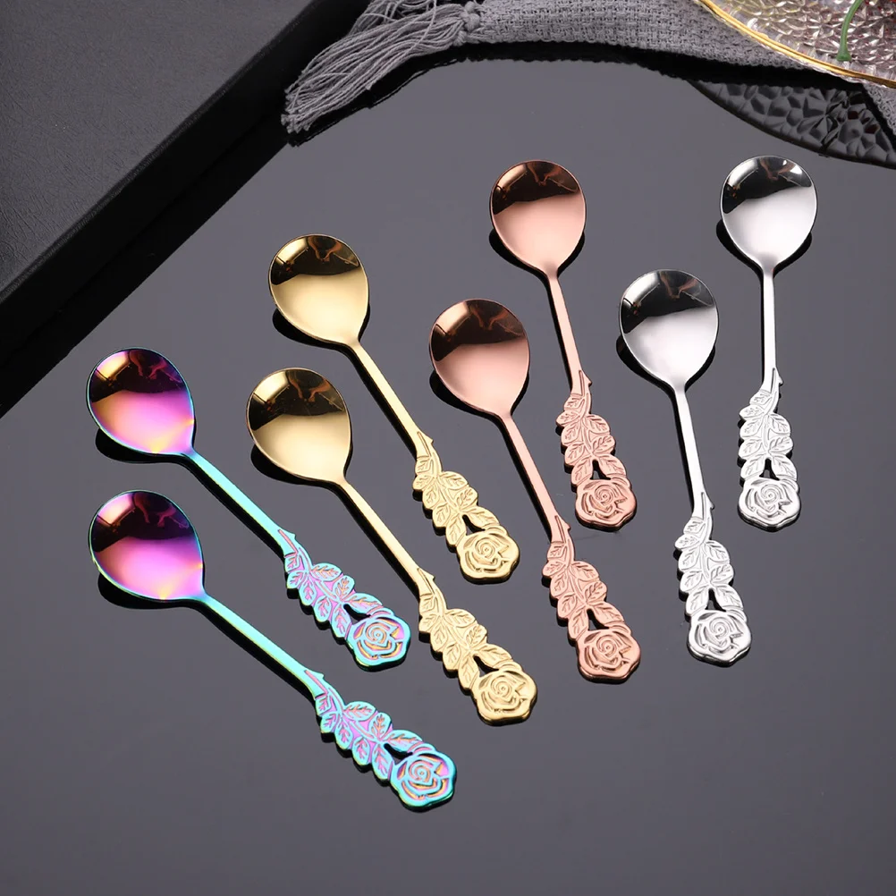 3Pcs Small Round Spoon Stainless Steel Mini Coffee Spoon Dessert Ice Cream Scoop Golden Practical Ice Cream Scoop
3Pcs Small Round Spoon Stainless Steel Mini Coffee Spoon Dessert Ice Cream Scoop Golden Practical Ice Cream Scoop