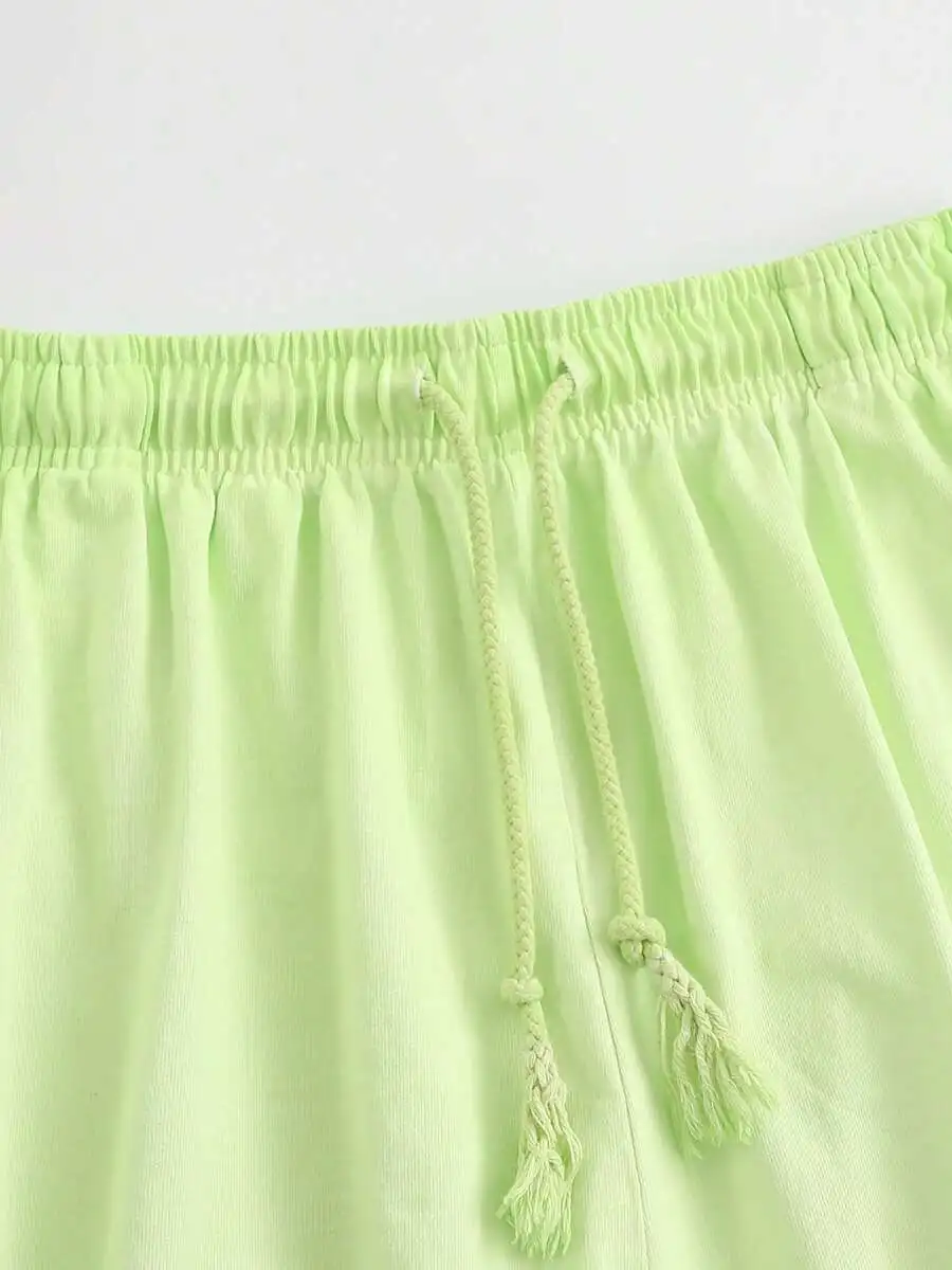 Washed Cotton Shorts With Drawstring Waist Casual Loose Fit
Washed Cotton Shorts With Drawstring Waist Casual Loose Fit
