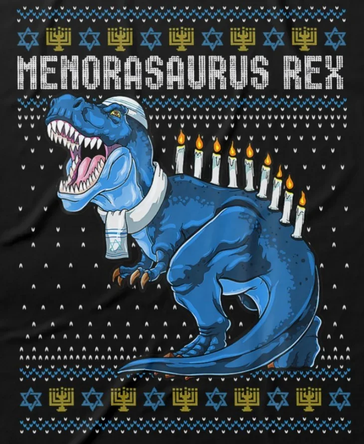 Menorasaurus Rex Ugly Hanukkah Sweater Dinosaur T-Shirt 100% Cotton O-Neck Summer Short Sleeve Casual Mens T-shirt Size S-3XL
Menorasaurus Rex Ugly Hanukkah Sweater Dinosaur T-Shirt 100% Cotton O-Neck Summer Short Sleeve Casual Mens T-shirt Size S-3XL