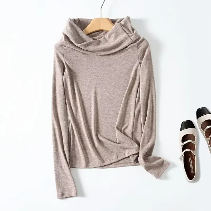 Maxdutti Elegant And Minimalist Off Shoulder Sexy T-shirt Long-sleeved Knitted Top For Autumn T-shirt Woman Clothes Female Cloth
Maxdutti Elegant And Minimalist Off Shoulder Sexy T-shirt Long-sleeved Knitted Top For Autumn T-shirt Woman Clothes Female Cloth
