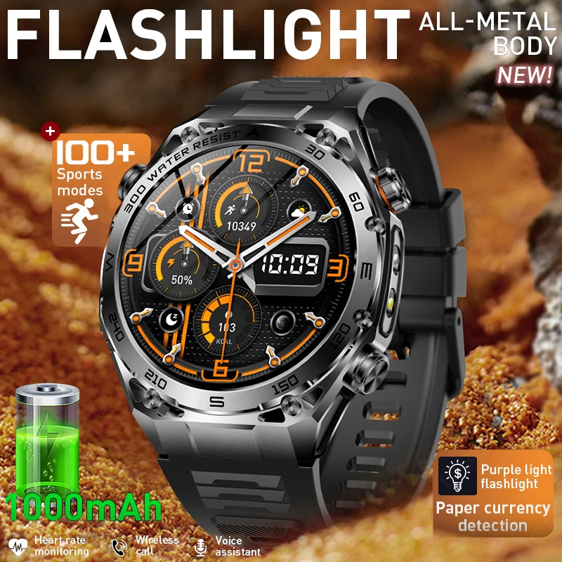 LIGE New Military Sports Men Smartwatch With LED Light & UV lamp Swim Waterproof Fitness Tracker 1000mAh Battery Men Smart Watch
LIGE New Military Sports Men Smartwatch With LED Light & UV lamp Swim Waterproof Fitness Tracker 1000mAh Battery Men Smart Watch