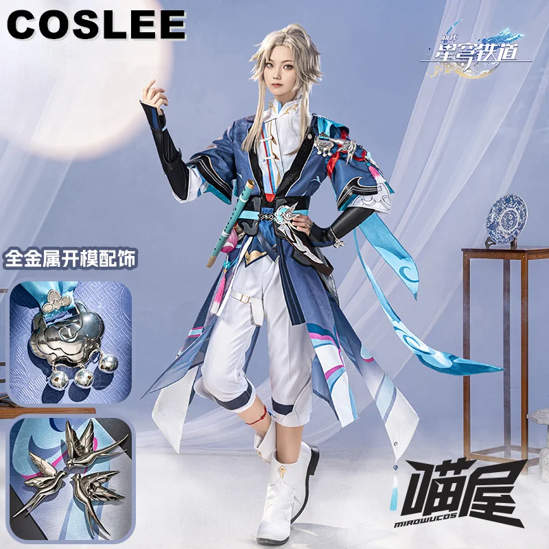 COSLEE Honkai: Star Rail Yanqing, костюм для косплея, костюм для игры, униформа в старинном стиле ханьфу, наряд для Хэллоуина
COSLEE Honkai: Star Rail Yanqing, костюм для косплея, костюм для игры, униформа в старинном стиле ханьфу, наряд для Хэллоуина