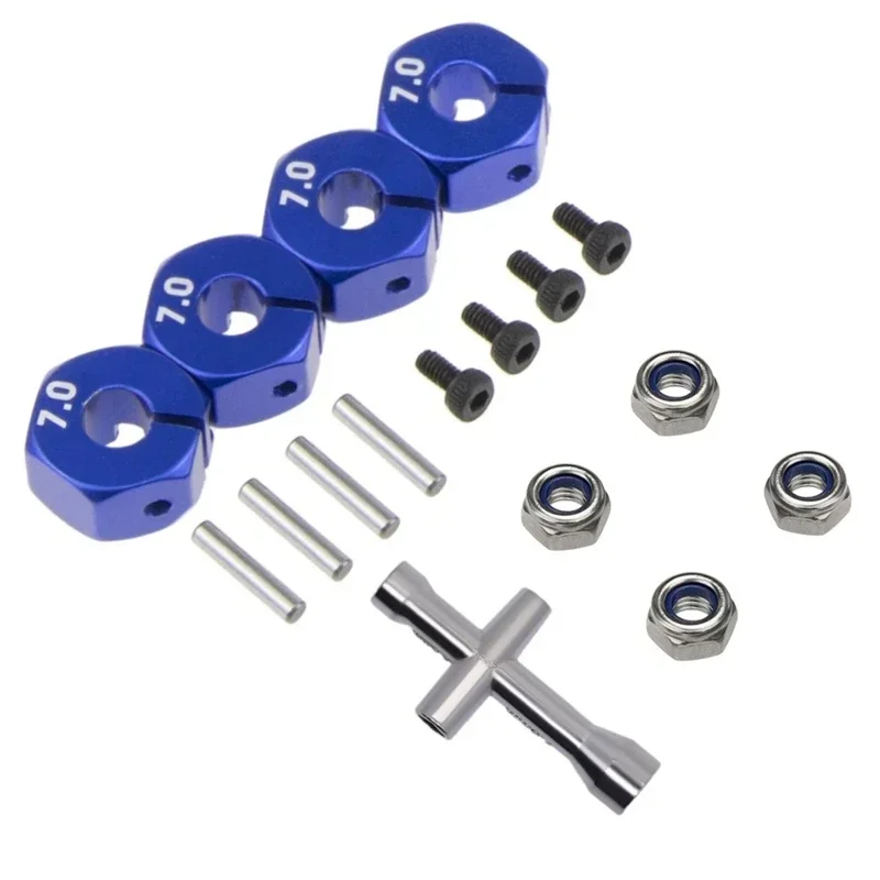 Metal 12mm Hex Wheel Hub Adapter M4 Flanged Lock Nut Cross Wrench for Trxs 1/10 Slash 4X4 VXL 2WD Rustler RC Car
Metal 12mm Hex Wheel Hub Adapter M4 Flanged Lock Nut Cross Wrench for Trxs 1/10 Slash 4X4 VXL 2WD Rustler RC Car