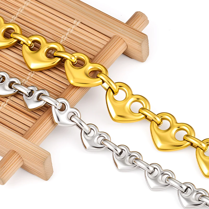 Stainless Steel Hollow Heart Link Chain Bulk for DIY Women Necklace Bracelet Accessories Jewelry Making Findings Supplies
Stainless Steel Hollow Heart Link Chain Bulk for DIY Women Necklace Bracelet Accessories Jewelry Making Findings Supplies