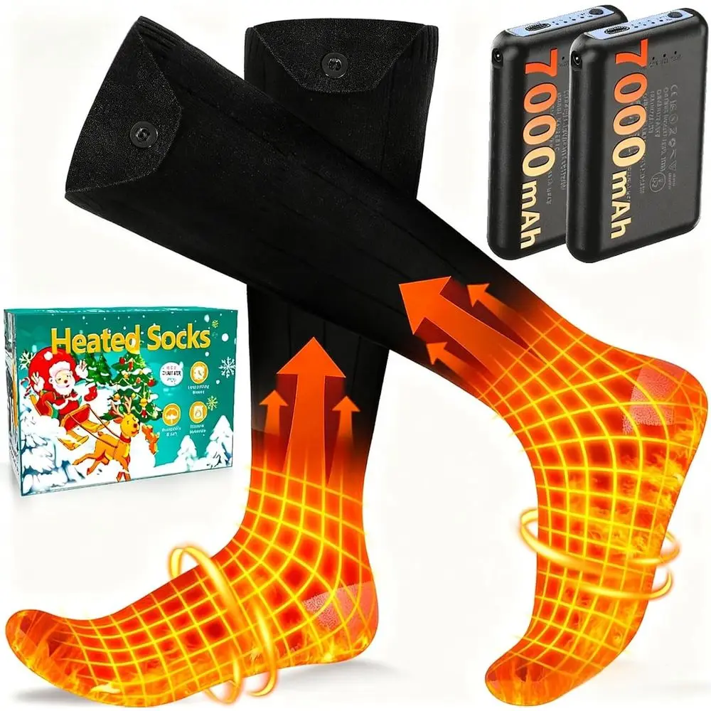Upgraded 7000mAh Rechargeable Heated Socks for Men & Women - 4 Temperature Settings, Washable, Ideal for Skiing & Hiking
Upgraded 7000mAh Rechargeable Heated Socks for Men & Women - 4 Temperature Settings, Washable, Ideal for Skiing & Hiking