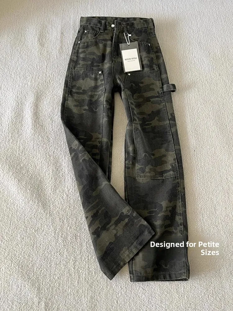 Американские камуфляжные джинсы High Street, женские прямые брюки для похудения, рабочая одежда, повседневные джинсовые брюки с высокой талией
Американские камуфляжные джинсы High Street, женские прямые брюки для похудения, рабочая одежда, повседневные джинсовые брюки с высокой талией