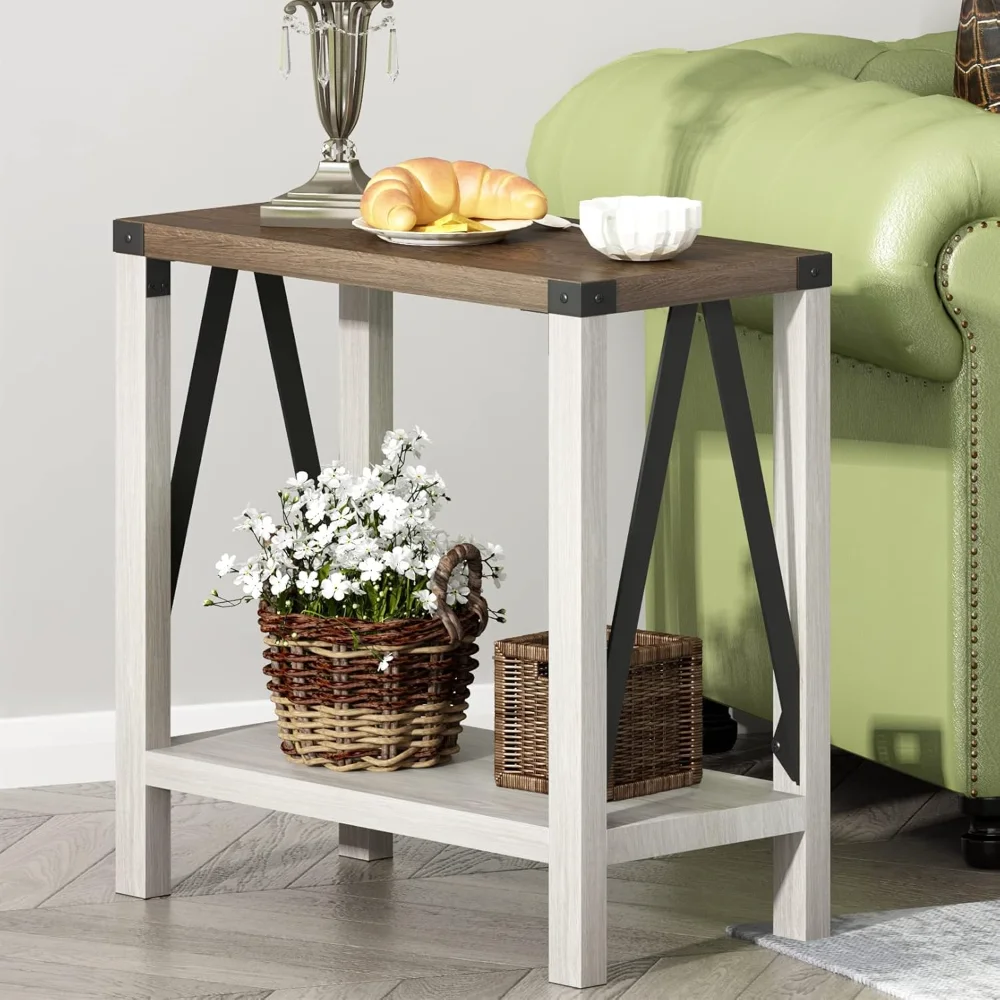 Farmhouse End Table for Small Spaces, Narrow Side End Table with Storage Shelf, Rustic A-Design Nightstand Sofa Table
Farmhouse End Table for Small Spaces, Narrow Side End Table with Storage Shelf, Rustic A-Design Nightstand Sofa Table
