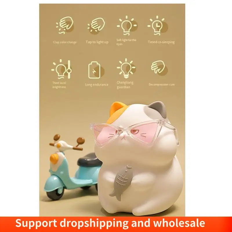 AA86 Cute Silicone Cat Night Light Dimmable Nursery Sleeping Light Kawaii Cordless Touch Light For Kids Room Decor
AA86 Cute Silicone Cat Night Light Dimmable Nursery Sleeping Light Kawaii Cordless Touch Light For Kids Room Decor