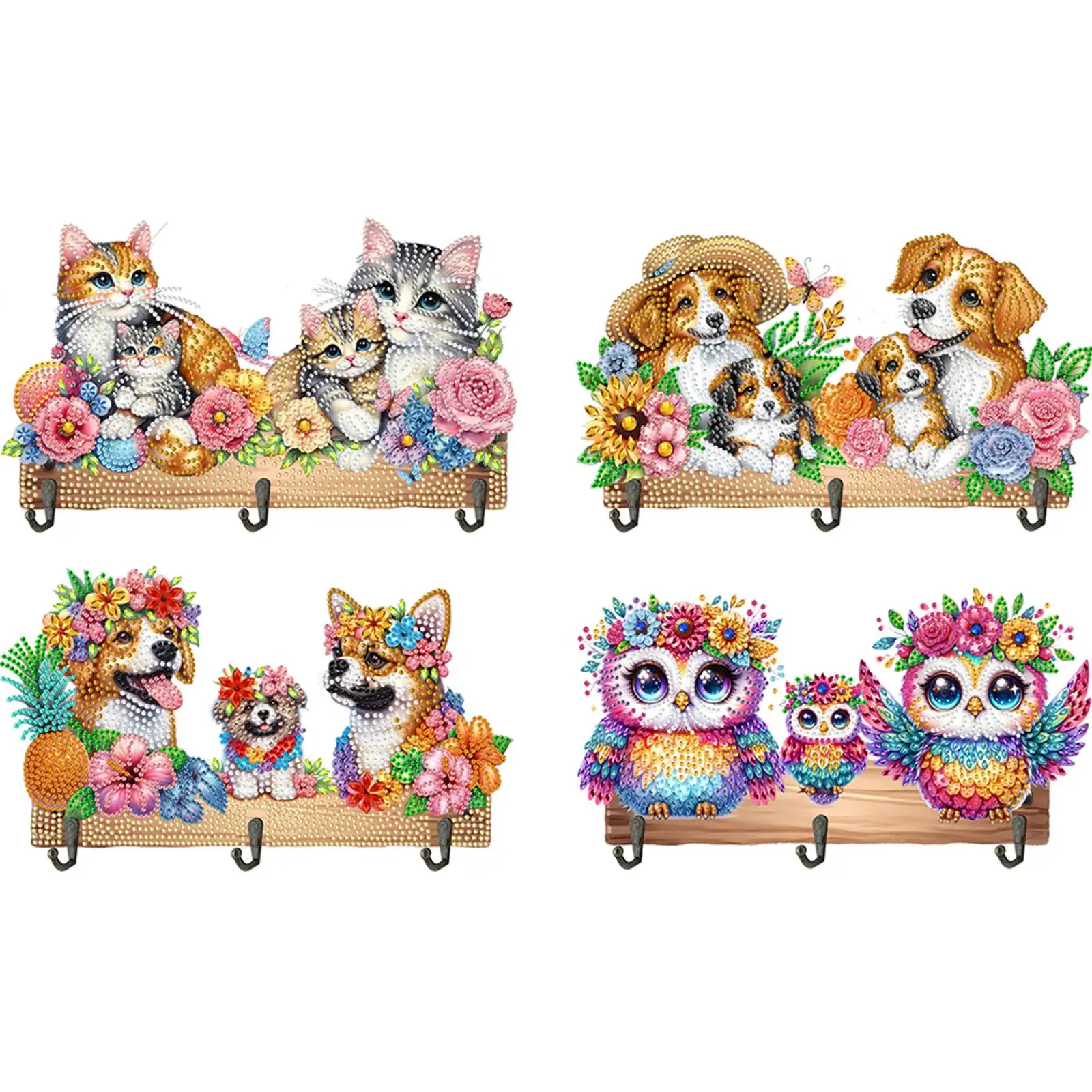 Wooden Special Shaped Animals Family Rhinestone Painting Keychain Hanger Diamond Art Craft Wall Hooks for Beginners Adults
Wooden Special Shaped Animals Family Rhinestone Painting Keychain Hanger Diamond Art Craft Wall Hooks for Beginners Adults