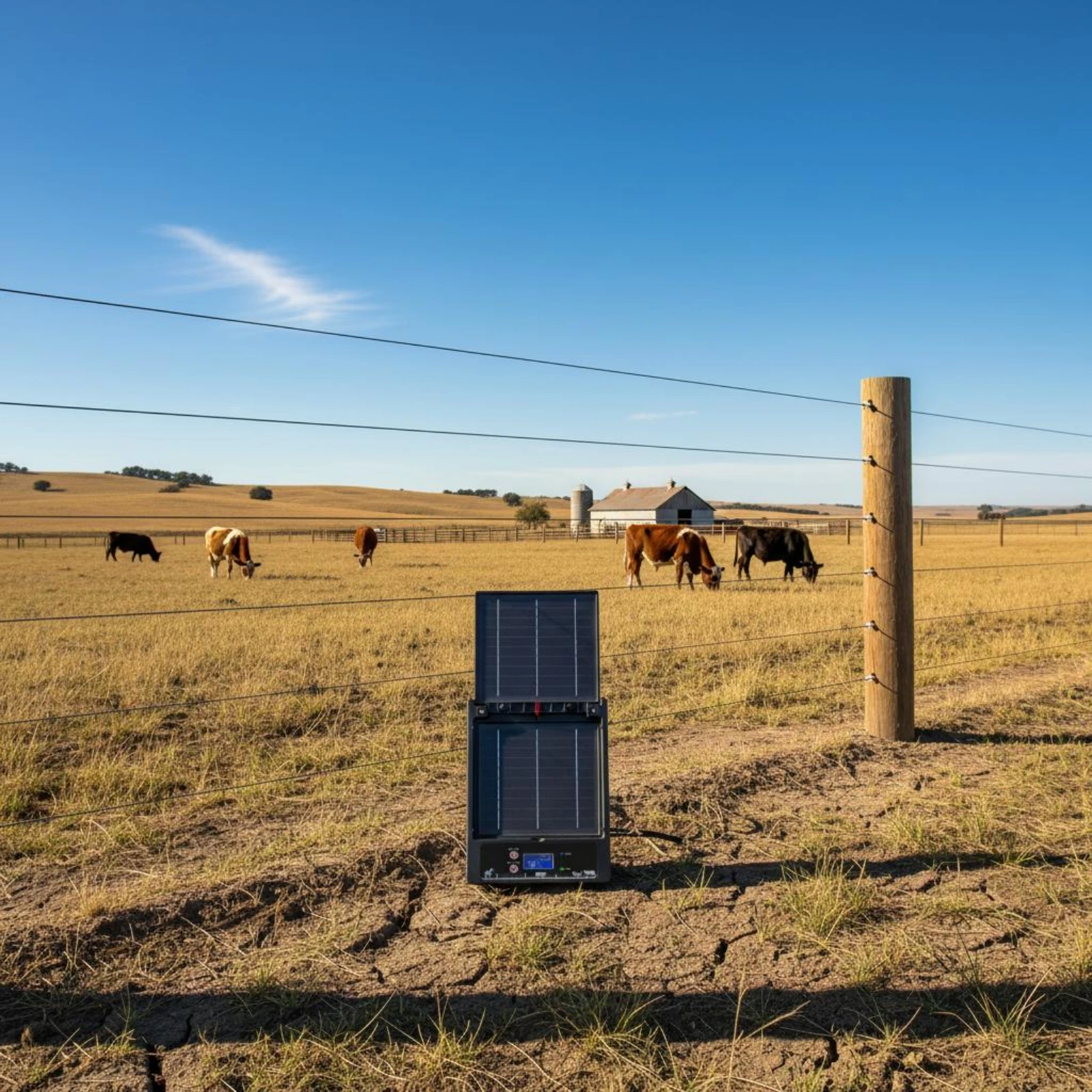 Solar Electric Fence Charger Voltage Adjustment Solar Electric Fence Box Farm Equipment Long Range Low Maintenance for Farmers
Solar Electric Fence Charger Voltage Adjustment Solar Electric Fence Box Farm Equipment Long Range Low Maintenance for Farmers