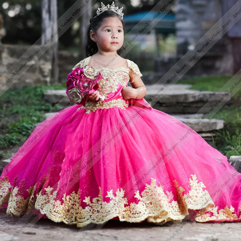 Angel Novias Short Sleeves Hot Pink Flower Girl Dress Wedding Party Princess Ball Gown Kids Birthday First Communion Dress
Angel Novias Short Sleeves Hot Pink Flower Girl Dress Wedding Party Princess Ball Gown Kids Birthday First Communion Dress