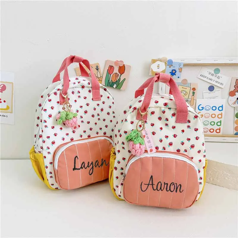 New Canvas Strawberry Children's Bag, Personalized Embroidered Kindergarten Backpack, Cute Casual Travel Parent-Child Backpack
New Canvas Strawberry Children's Bag, Personalized Embroidered Kindergarten Backpack, Cute Casual Travel Parent-Child Backpack