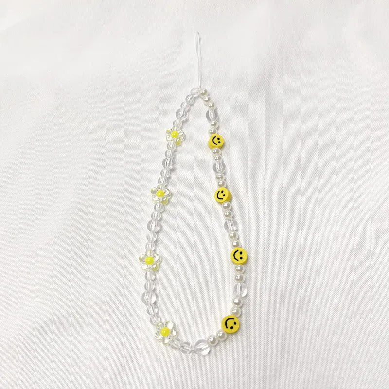 New Korean Ins Creative Bohemian Polymer Clay Smile Pearl Beaded Phone Lanyard Strap Pendant Phone Chain
New Korean Ins Creative Bohemian Polymer Clay Smile Pearl Beaded Phone Lanyard Strap Pendant Phone Chain
