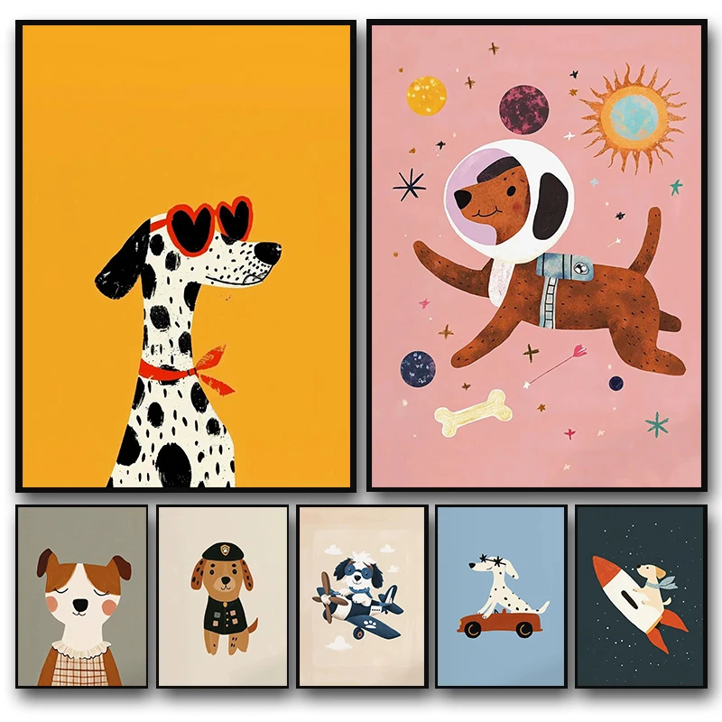 Colorful Cartoon Dog Illustrations Poster Canvas Paintings Cute Animal Nordic Wall Art Pictures Kindergarten Home Decor No Frame
Colorful Cartoon Dog Illustrations Poster Canvas Paintings Cute Animal Nordic Wall Art Pictures Kindergarten Home Decor No Frame