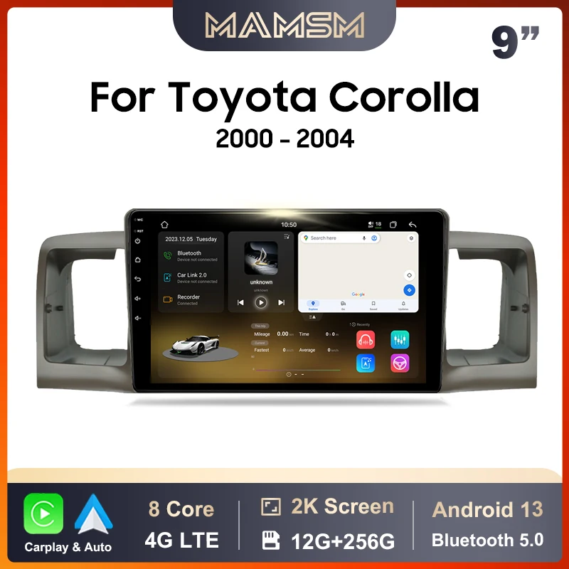 Автомобильный радиоприемник MAMSM для Toyota Corolla E120 2000-2004 Android, мультимедийный видеоплеер, GPS 4G Carplay, автоматические интеллектуальные системы
Автомобильный радиоприемник MAMSM для Toyota Corolla E120 2000-2004 Android, мультимедийный видеоплеер, GPS 4G Carplay, автоматические интеллектуальные системы