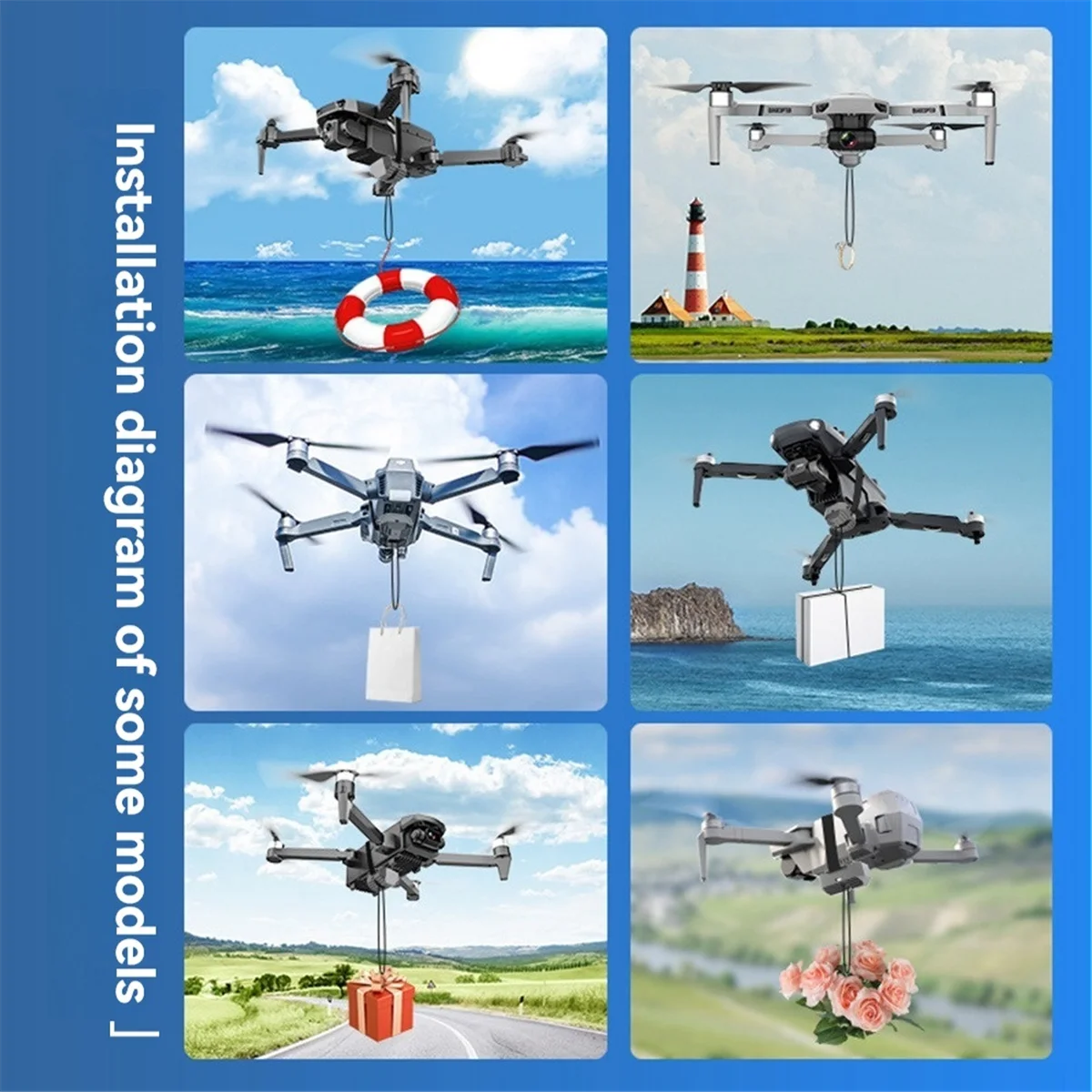 WYXH Дрон Airdrop System для DJI Mini 4 Pro/Mini 3 Pro/Mini SE/Mini 2/2 SE для рыболовной приманки, обручальное кольцо, подарок Airdropper
WYXH Дрон Airdrop System для DJI Mini 4 Pro/Mini 3 Pro/Mini SE/Mini 2/2 SE для рыболовной приманки, обручальное кольцо, подарок Airdropper