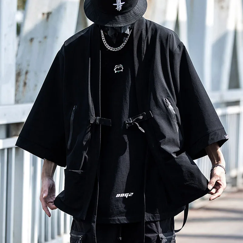 Harajuku Hip Hop Street Large Letter Print Jacket Men's Unisex Functional Robe Loose Cardigan Seven Sleeve Shirt
Harajuku Hip Hop Street Large Letter Print Jacket Men's Unisex Functional Robe Loose Cardigan Seven Sleeve Shirt