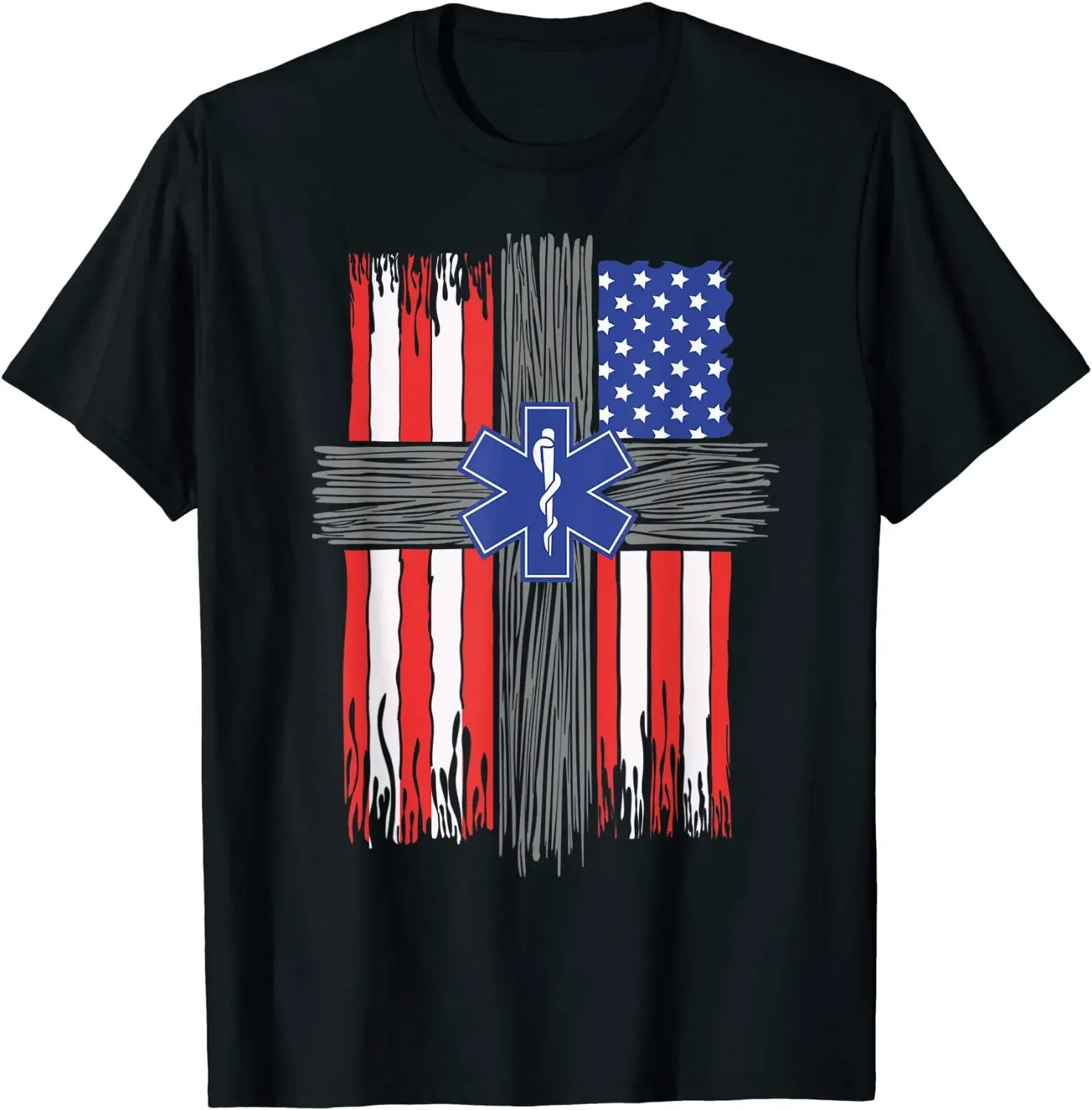 Star of Life USA Flag Trauma Doctor Medical Paramedics Gift T Shirt. High Quality Cotton, Breathable Top, Loose Casual T-shirt
Star of Life USA Flag Trauma Doctor Medical Paramedics Gift T Shirt. High Quality Cotton, Breathable Top, Loose Casual T-shirt