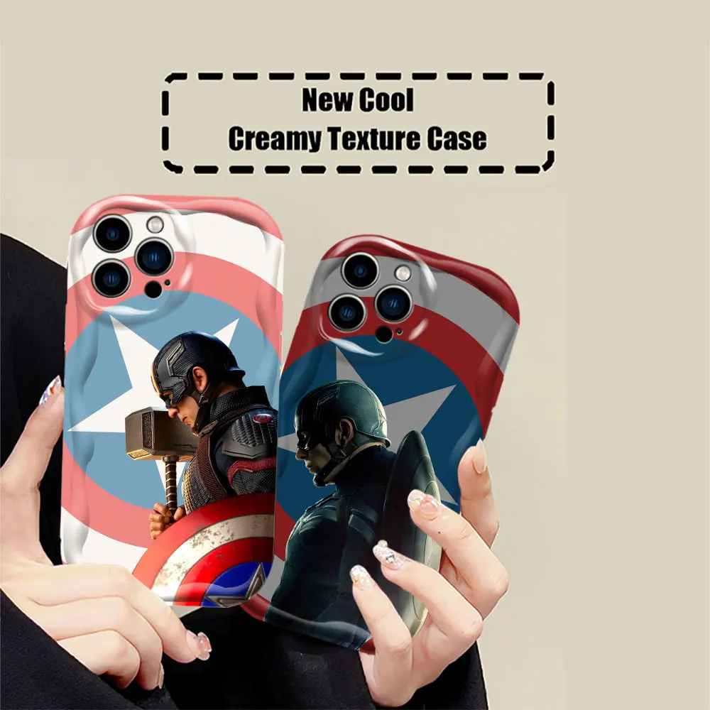 Marvel Captain America Cool Phone Case For iPhone 15 14 13 12 11 Pro Max Mini 7 8 Plus X XS XR SE Luxury 3D Wave Silicone Cover
Marvel Captain America Cool Phone Case For iPhone 15 14 13 12 11 Pro Max Mini 7 8 Plus X XS XR SE Luxury 3D Wave Silicone Cover