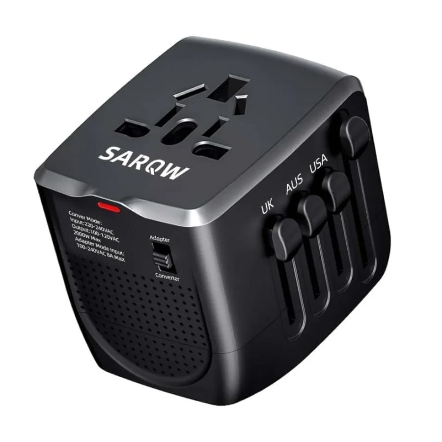 Travel Converter Adapter Voltage Converter that Steps Down 220 Volts to 110 Volts for use in Over 200 Countries, Including The
Travel Converter Adapter Voltage Converter that Steps Down 220 Volts to 110 Volts for use in Over 200 Countries, Including The