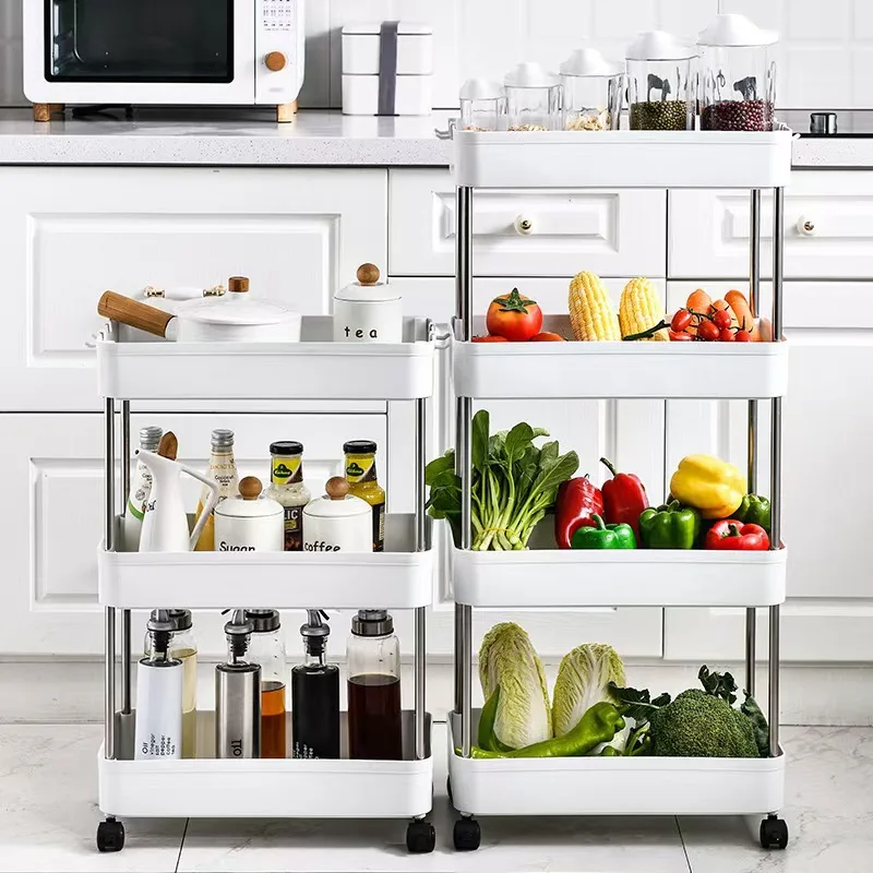 3/4 Tier White Rolling Storage Cart - Slim Utility Shelving Unit with Wheels for Kitchen, Bathroom & Narrow Spaces Organizer Box
3/4 Tier White Rolling Storage Cart - Slim Utility Shelving Unit with Wheels for Kitchen, Bathroom & Narrow Spaces Organizer Box