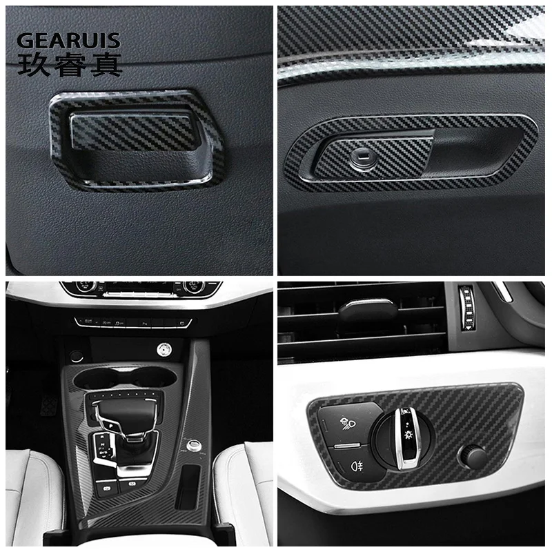 Auto Interior Accessories Stainless steel carbon fiber Car Center Console Gear Shift Cover Sticker For Audi A4 B9 A5 2017-2019
Auto Interior Accessories Stainless steel carbon fiber Car Center Console Gear Shift Cover Sticker For Audi A4 B9 A5 2017-2019