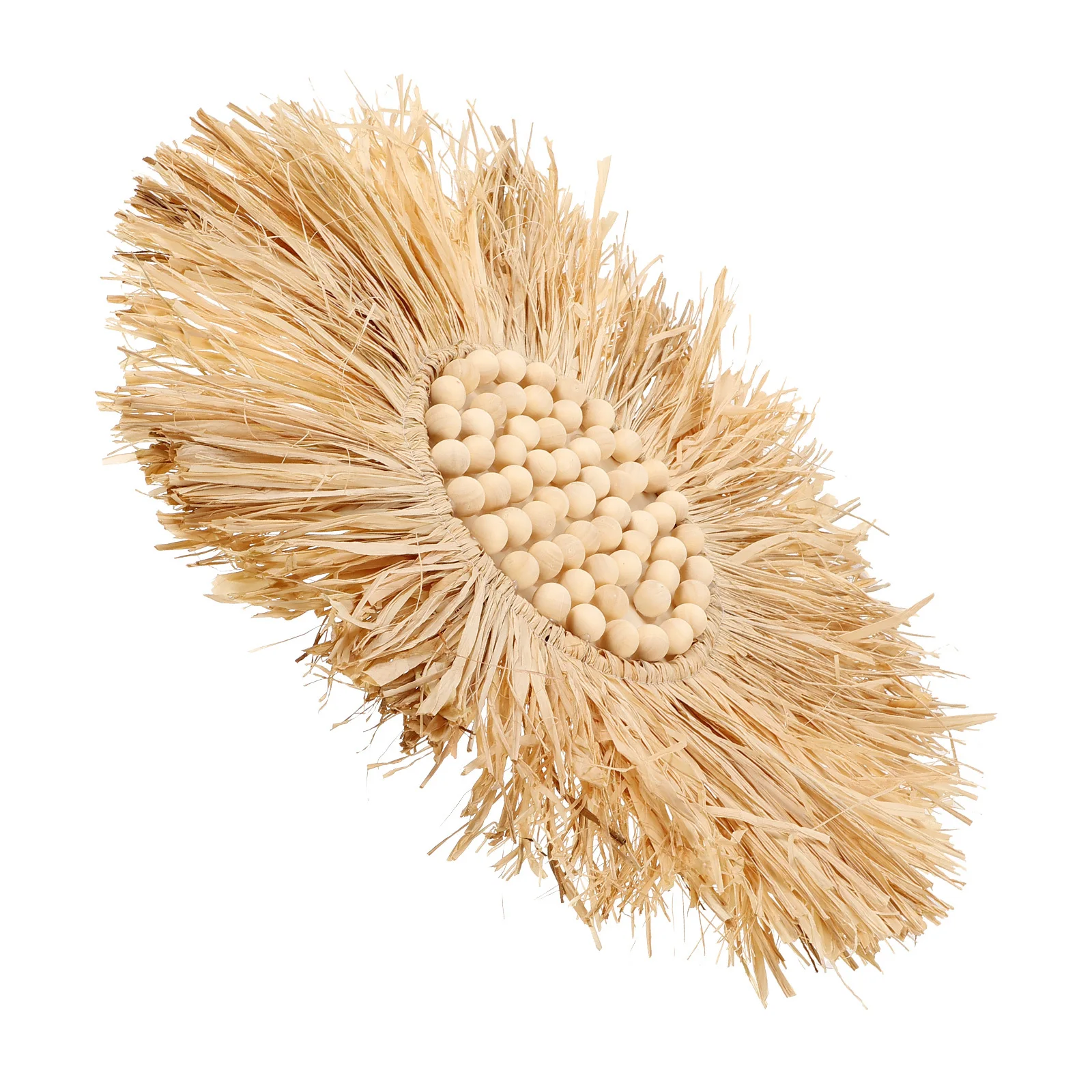 Nordic Wall Hanging Decor Raffia Woven Pendant with Wooden Beads Natural Craft for Nursery Room Bedroom Living Room Wall Art
Nordic Wall Hanging Decor Raffia Woven Pendant with Wooden Beads Natural Craft for Nursery Room Bedroom Living Room Wall Art