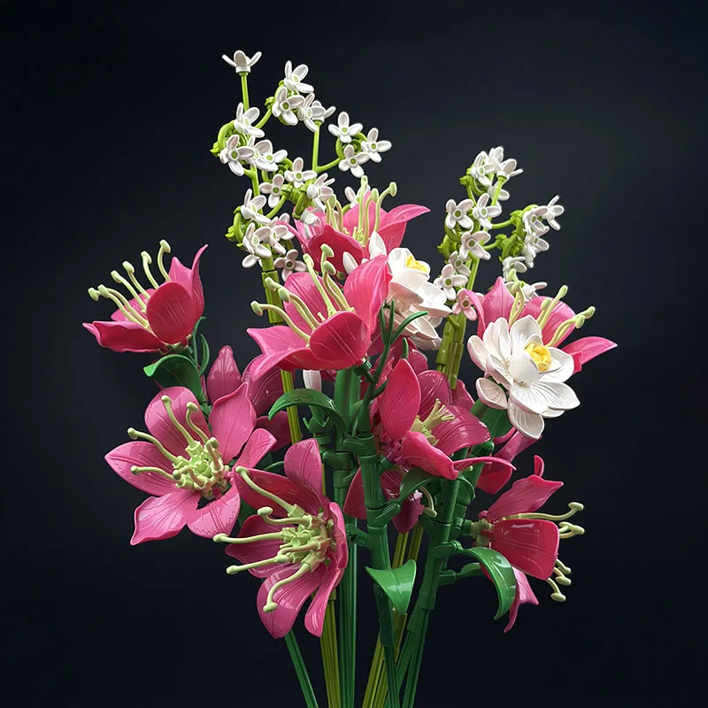 500+PCS Pink Lilies And Bell Flowers Eternal Blossom Building Blocks Kit Indoor Decoration Ornaments Suitable for Valentine's Da
500+PCS Pink Lilies And Bell Flowers Eternal Blossom Building Blocks Kit Indoor Decoration Ornaments Suitable for Valentine's Da