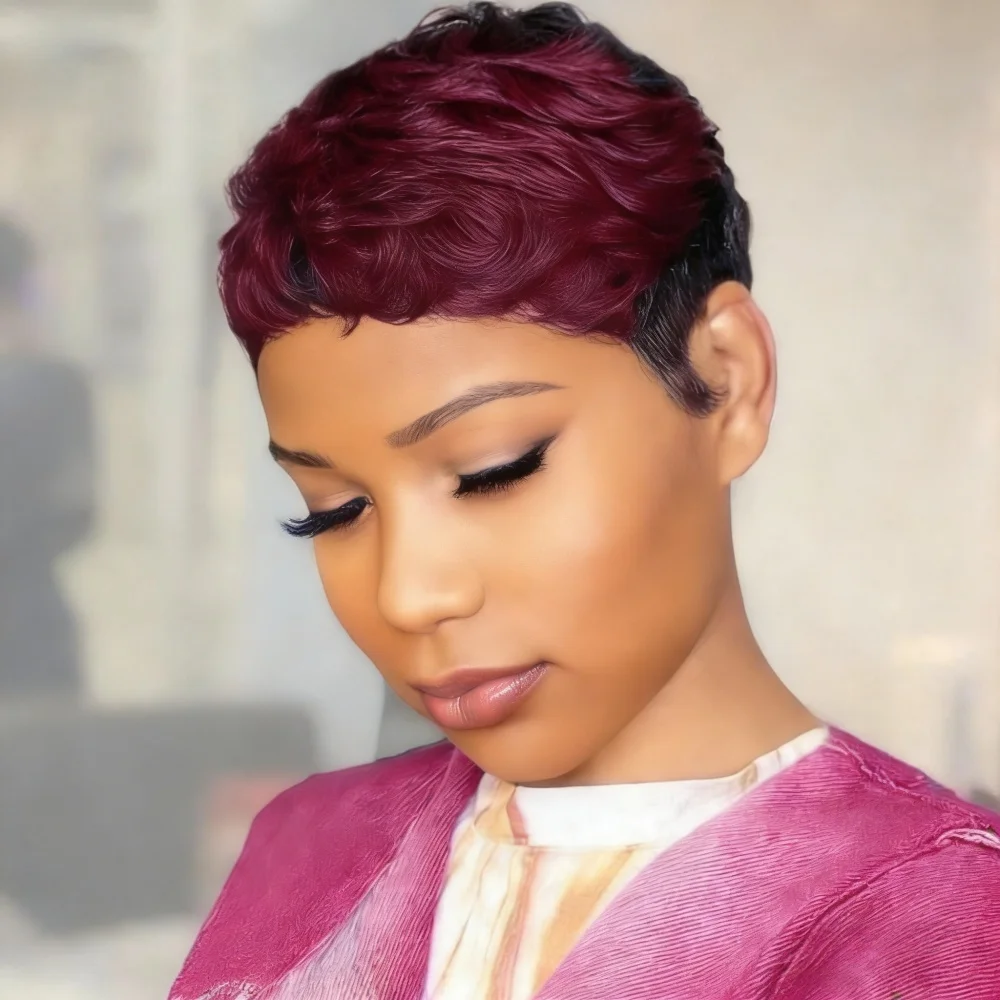 1B27 Короткий парик-пикси из натуральных волос для женщин, полностью машинной работы, парики из натуральных волос
1B27 Короткий парик-пикси из натуральных волос для женщин, полностью машинной работы, парики из натуральных волос