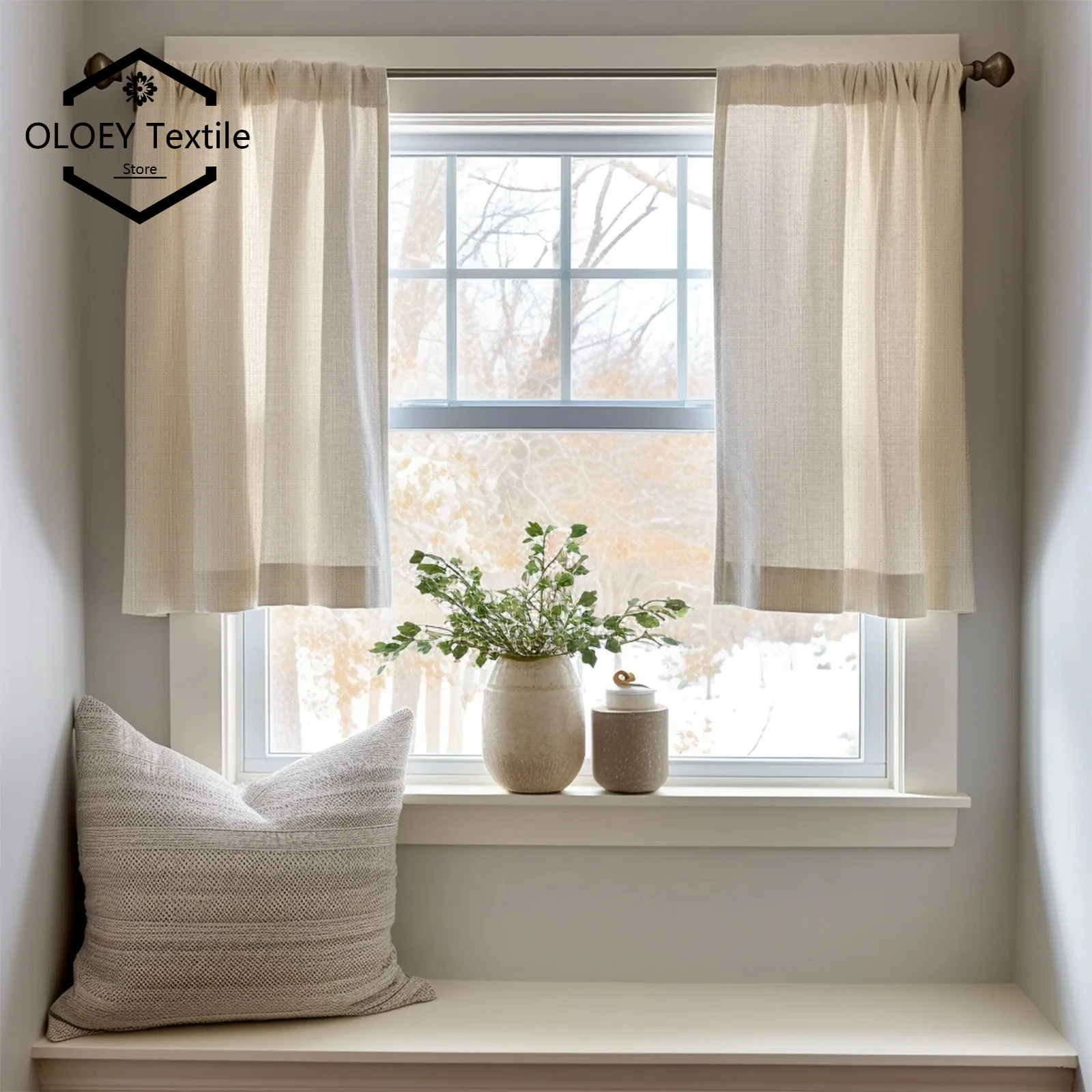 Country Farmhouse Linen Cafe Curtains for Kitchen Window 28x36inch Light Filtering Short Drapes Two Panels Rustic Charm
Country Farmhouse Linen Cafe Curtains for Kitchen Window 28x36inch Light Filtering Short Drapes Two Panels Rustic Charm