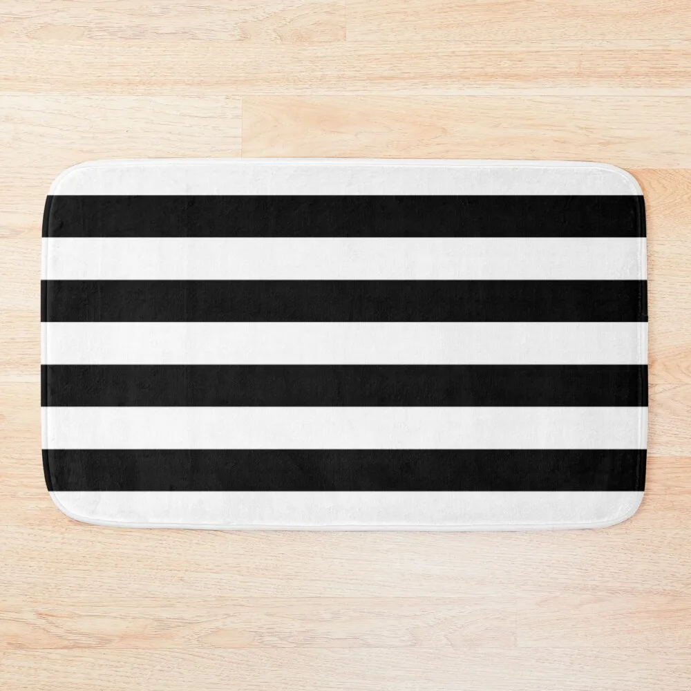 Black and White Horizontal Stripes Bath Mat Carpet Bathrooms Front Door For Hallway On The Floor Mat
Black and White Horizontal Stripes Bath Mat Carpet Bathrooms Front Door For Hallway On The Floor Mat