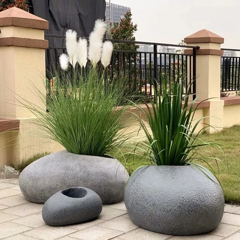 MQ imitation stone green plant oval flower pot FRP indoor and outdoor special-shaped pebble plant ornament
MQ imitation stone green plant oval flower pot FRP indoor and outdoor special-shaped pebble plant ornament