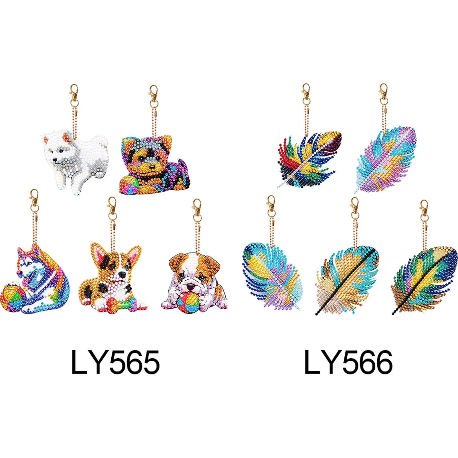 5Pcs Double Sided Animal Feather Full Drill Keyring Diamond Painting Art Keychain Pendant for Home Birthday Party Decor
5Pcs Double Sided Animal Feather Full Drill Keyring Diamond Painting Art Keychain Pendant for Home Birthday Party Decor